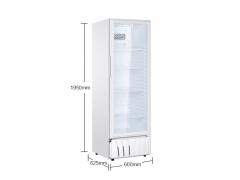 海尔Haier冷柜SC-412 展示柜双层钢化玻璃门立式冷藏柜 玻璃柜风冷 冷饮柜 家用商用超市保鲜 白色