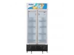 海尔（Haier）立式双面展示柜大冰箱单温冷藏保鲜玻璃门风直冷饮料水果保鲜冰柜 SC-450G 白色