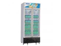 海尔（Haier）立式双面展示柜大冰箱单温冷藏保鲜玻璃门风直冷饮料水果保鲜冰柜 SC-450G 白色