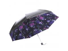 天堂伞 31808E 全遮光黑胶三折晴雨伞 紫色