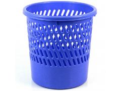 得力（deli）9553 网状优质耐用圆纸篓/清洁桶/垃圾桶 蓝色