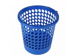 得力（deli）9556 网状优质耐用圆纸篓/清洁桶/垃圾桶 蓝色