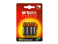 晨光（M&G）ARC92557 碱性电池 7号 1.5v 4粒/卡 南孚品质，价格更优！
