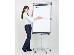 VIZ-PRO 竖直演讲板挂纸白板 办公教学双面移动磁性白板支架式60*90cm