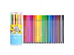 得力(deli) 7067 绚丽多彩可洗水彩笔/绘画笔 24色/筒 包装颜色随机