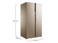 美的(Midea)655升 对开门冰箱 变频无霜 一级能效 智能APP 大容量电冰箱 米兰金 BCD-655WKPZM(E) 