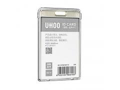 优和（UHOO）6628 硬质PVC证件套 高透明亚克力 7.4*10.5CM 6个/包