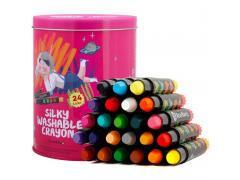 美乐（JoanMiro) 儿童可水洗旋转丝滑蜡笔设计师纪念款24色铁盒装 JM08626